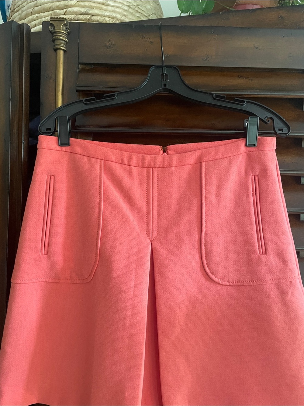 Maeve Anthropologie Coral Cheri Pink Tailored Skirt Lined Size 10 - Picture 3 of 9